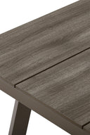 Madrague - Ensemble table avec 8 chaises aluminium moka
