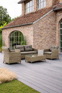 Porto-Fino - Salon de jardin en aluminium avec coussin et assise tissu