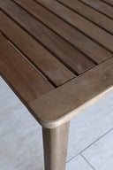 Palau - Salon de jardin en bois d'acacia naturel et tissu vert