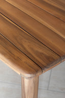 Alhambra - Ensemble table avec 8 fauteuils en bois d'acacia