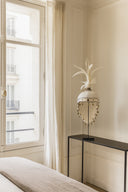 Sanath - Coiffe traditionnelle brodée de perles et de plumes