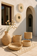 Dounia - Panier en abaca tressé à la main