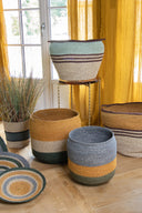 Nairo - Set de 2 paniers en jonc de mer tressés à la main