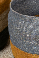 Nairo - Set de 2 paniers en jonc de mer tressés à la main