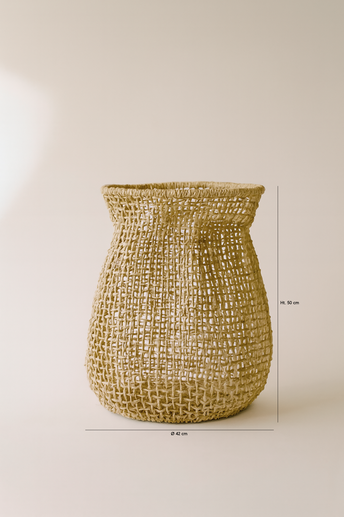 Dimensions Abaca - Panier cache pot en fibre d'abaca