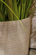 Porto - Lot de 2 pots forme ronde taupe