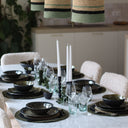 LUNA - Set de table rond en jonc de mer 38cm vert