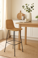 Tara - Lot de 2 chaises de bar en rotin