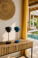 Moxy - Lampe à poser en métal bleu