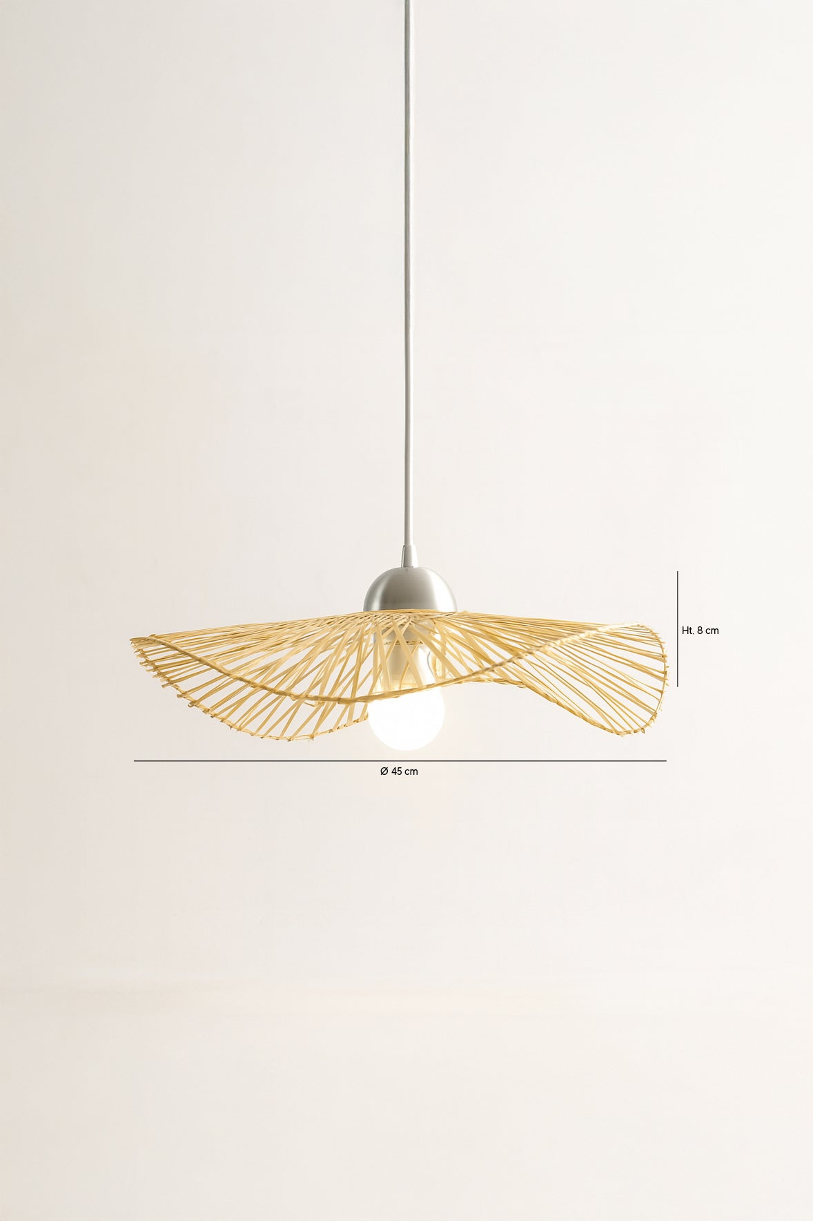Dimensions Caravelle - Suspension en bambou D45 cm