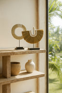 Kim - Collier en fibres végétales, coquillages et perles