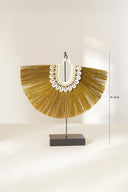 Kim - Collier en fibres végétales, coquillages et perles