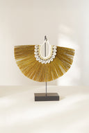 Kim - Collier en fibres végétales, coquillages et perles