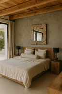 Flots perdus - Miroir carré en bois flotté naturel