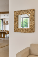 Flots perdus - Miroir carré en bois flotté naturel