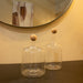 Bouteille en verre avec bouchon en bois de paulownia D 12 cm