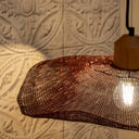 Suspension Bokota en cuivre crochetée à la main 45x45x20 cm