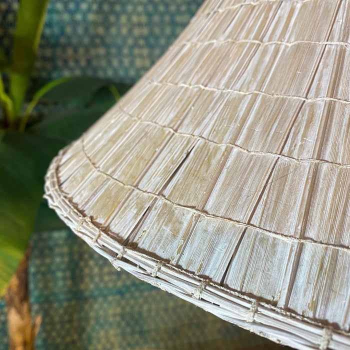Suspension Maa en feuilles de palmier blanche D 40 cm