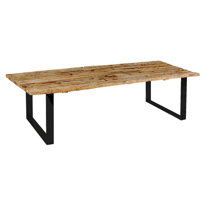 Table Sarmarty en bois de teck recyclé 235 x 100 cm