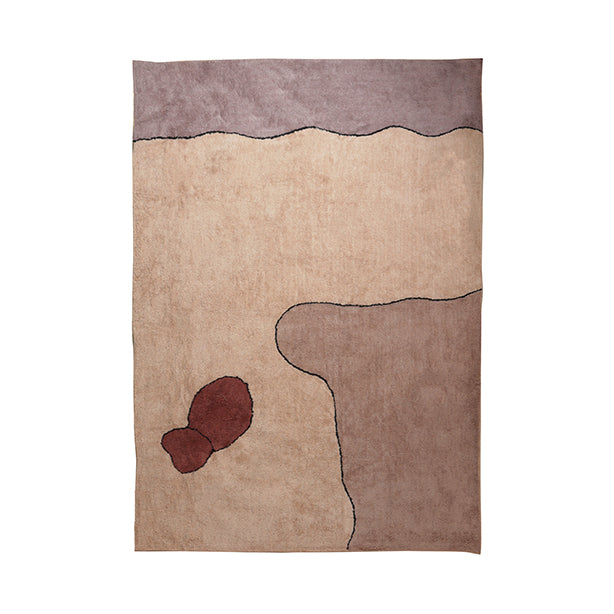 Tapis abstrait Amira en coton tissé à la main 160 x 230 cm