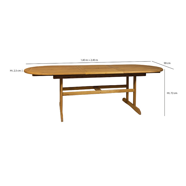 Table ovale Sumba en bois d'eucalyptus