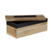 Boîte rectangulaire en bois massif peint en noir 24x10cm