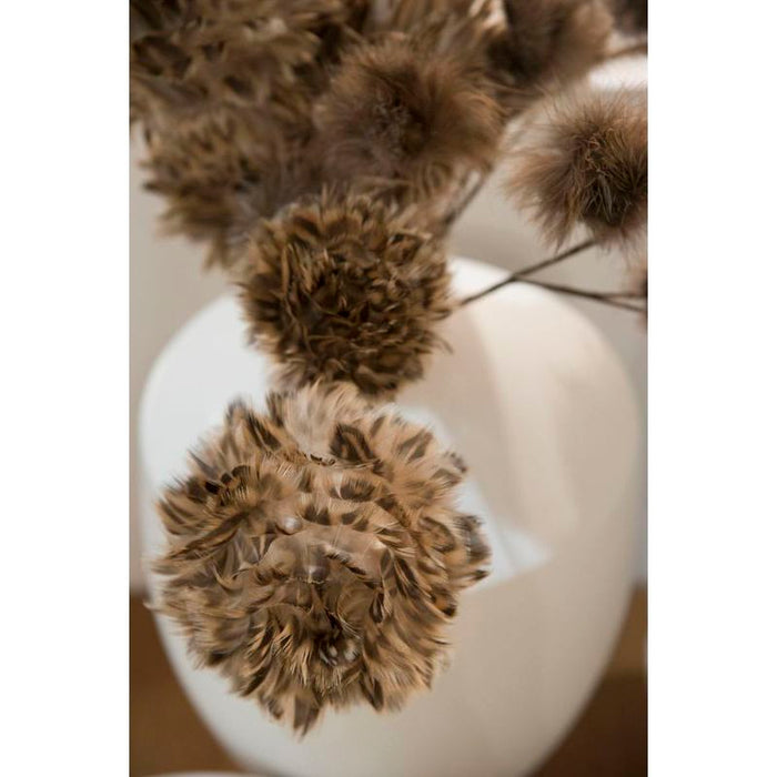 Set de 3 fleurs décoratives Fagiano en plumes de faisan H 70 cm