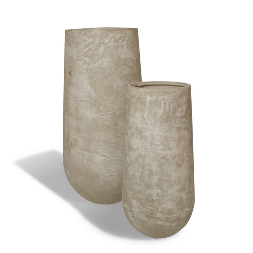 FARO - Lot de 2 pots forme ronde en fibre d'argile